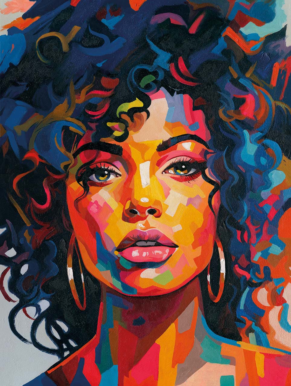 Peinture de fille en couleurs