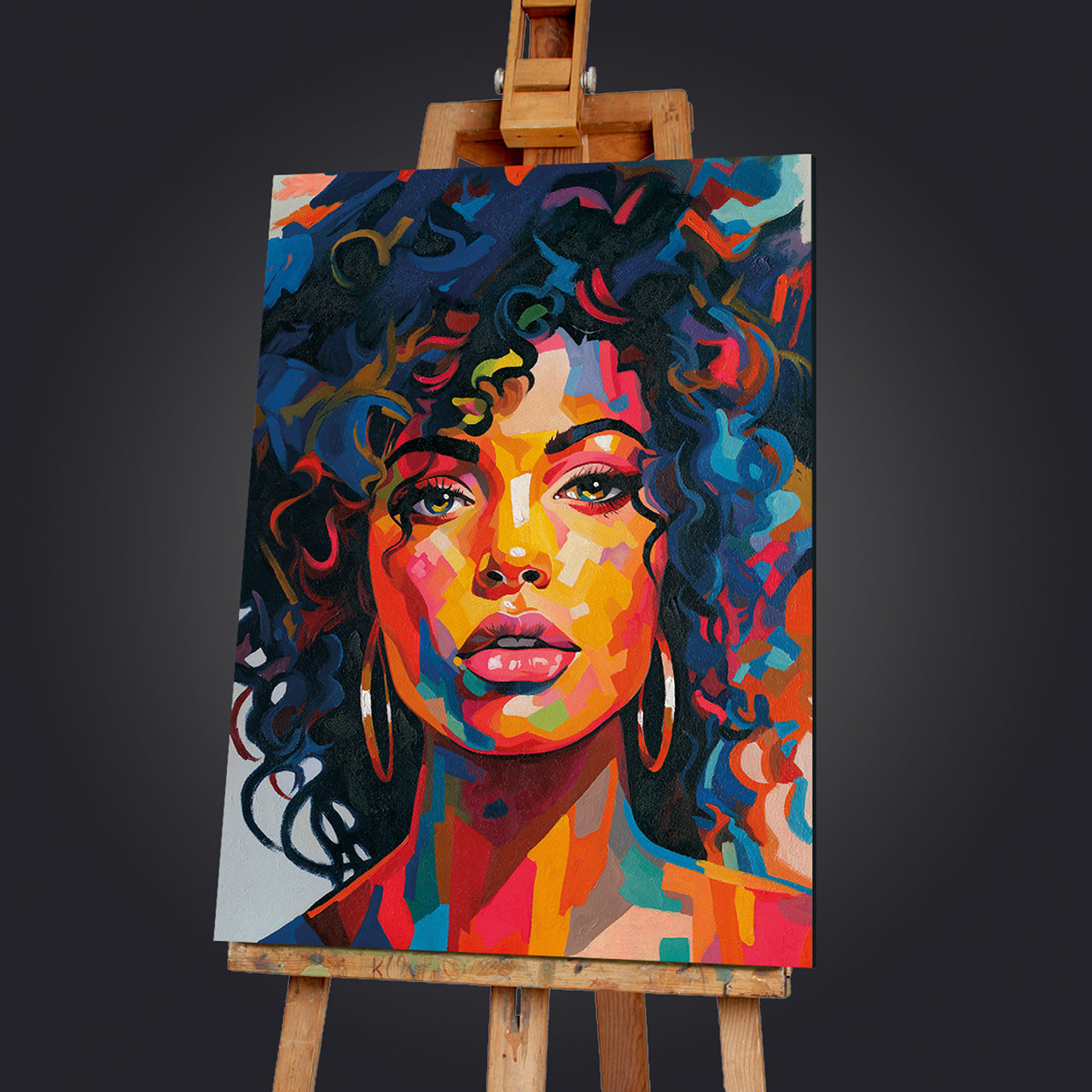 Peinture de fille en couleurs