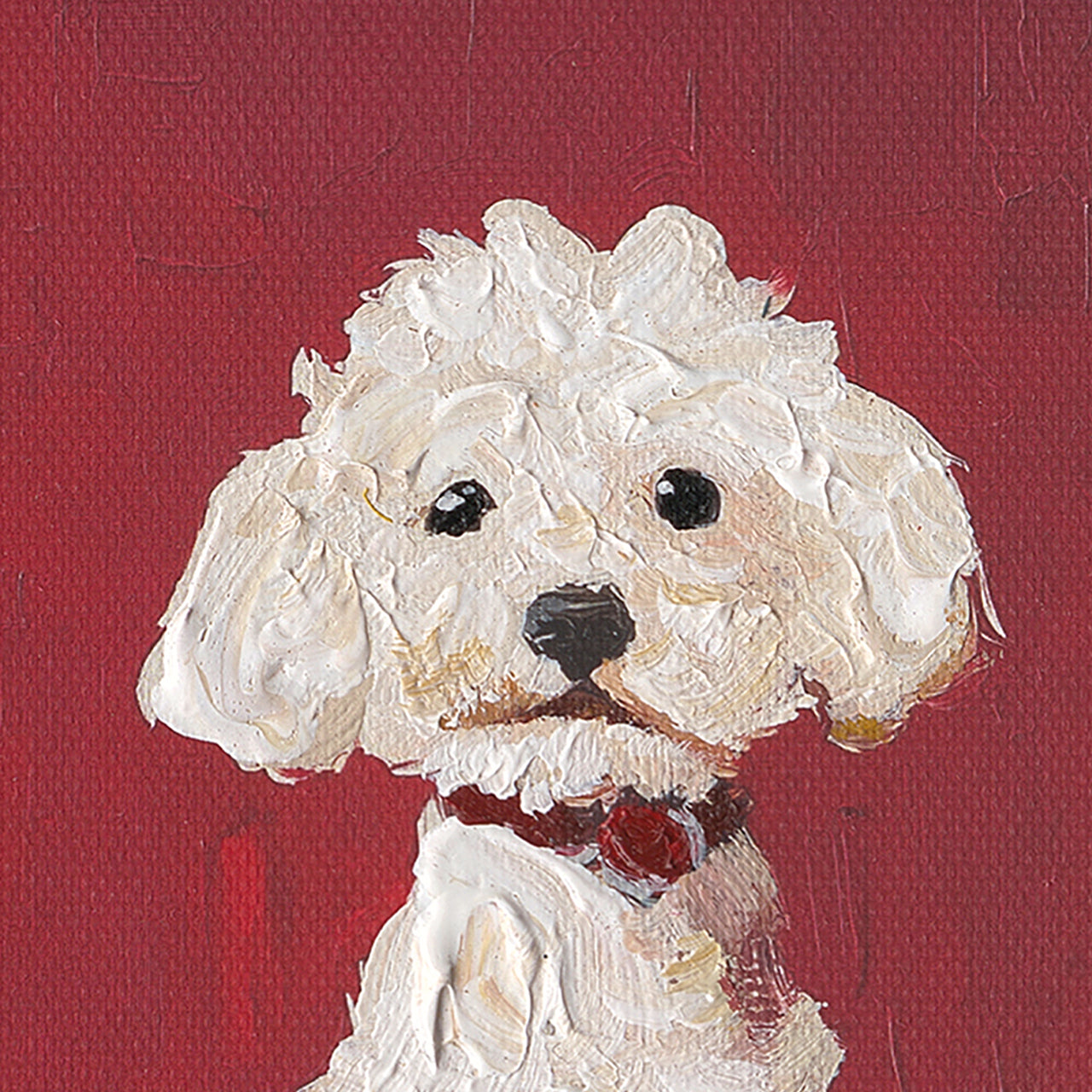 Painting White Dog