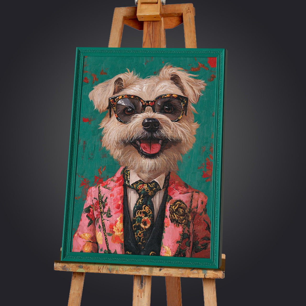 Tableau Flower Dressed Westie