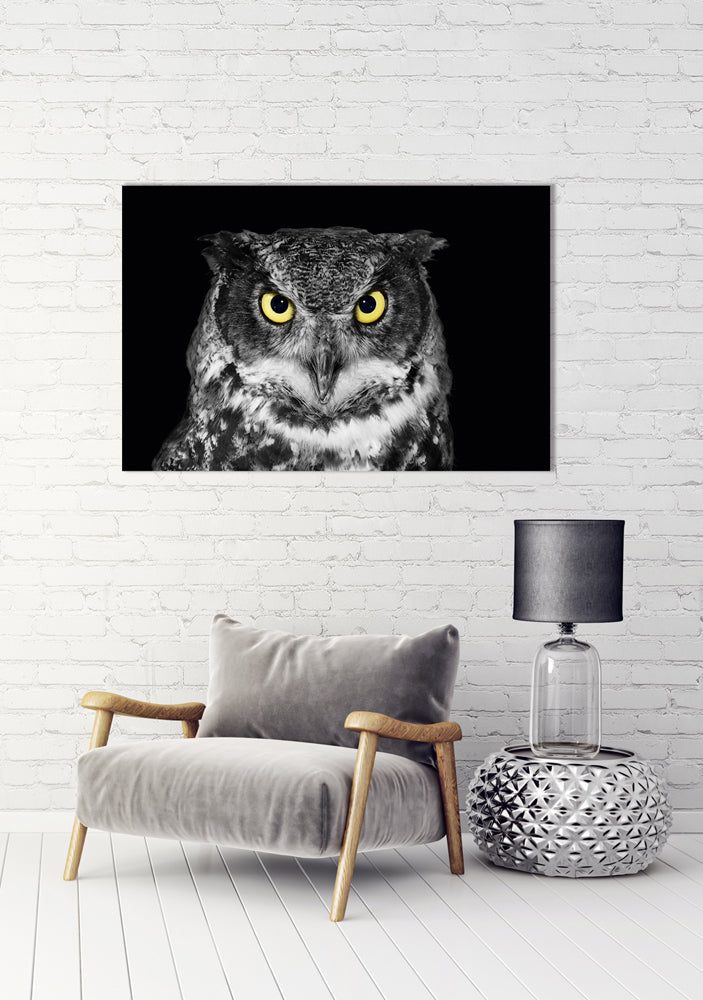 hibou en aluminium