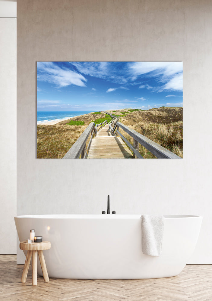 Tableau en aluminium Promenade dans les dunes
