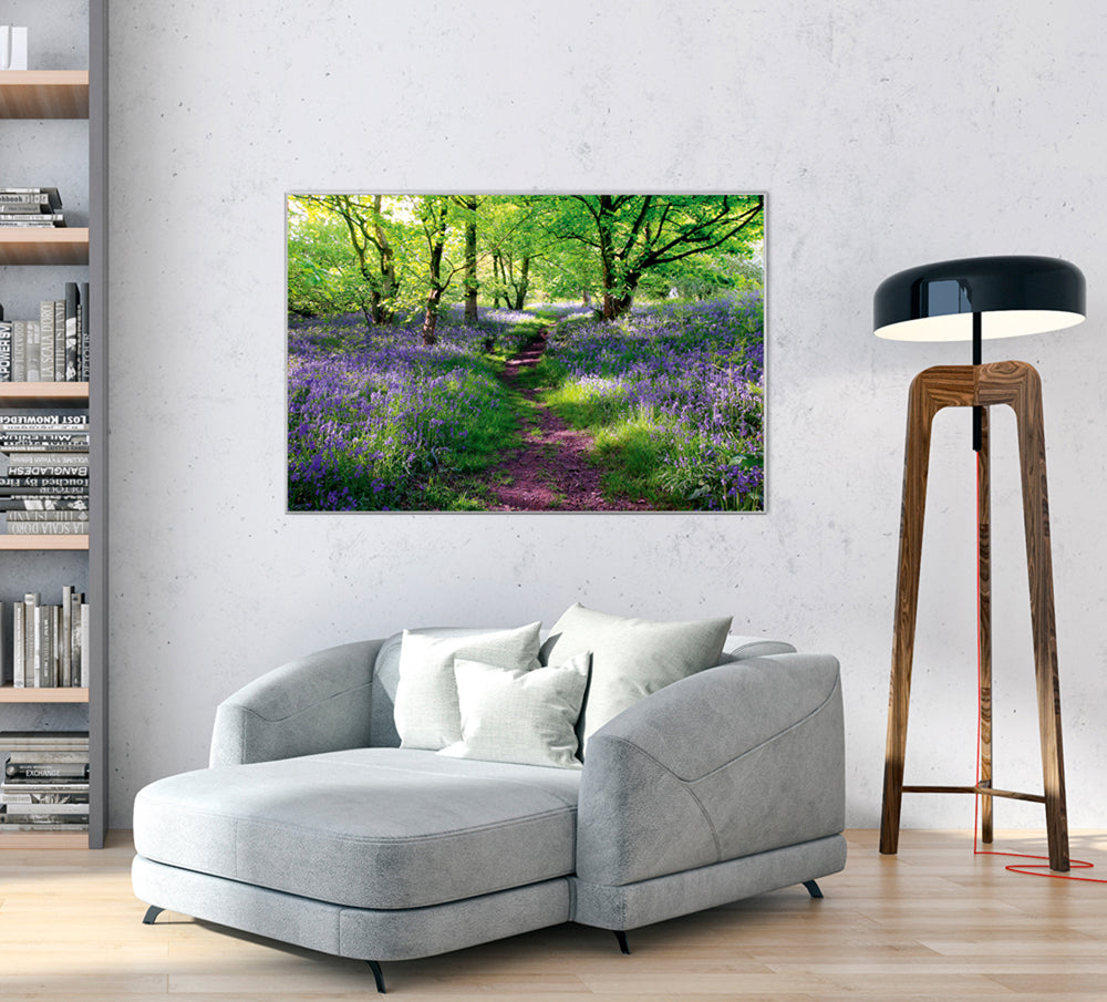 Tableau en aluminium Forêt avec lavande 1