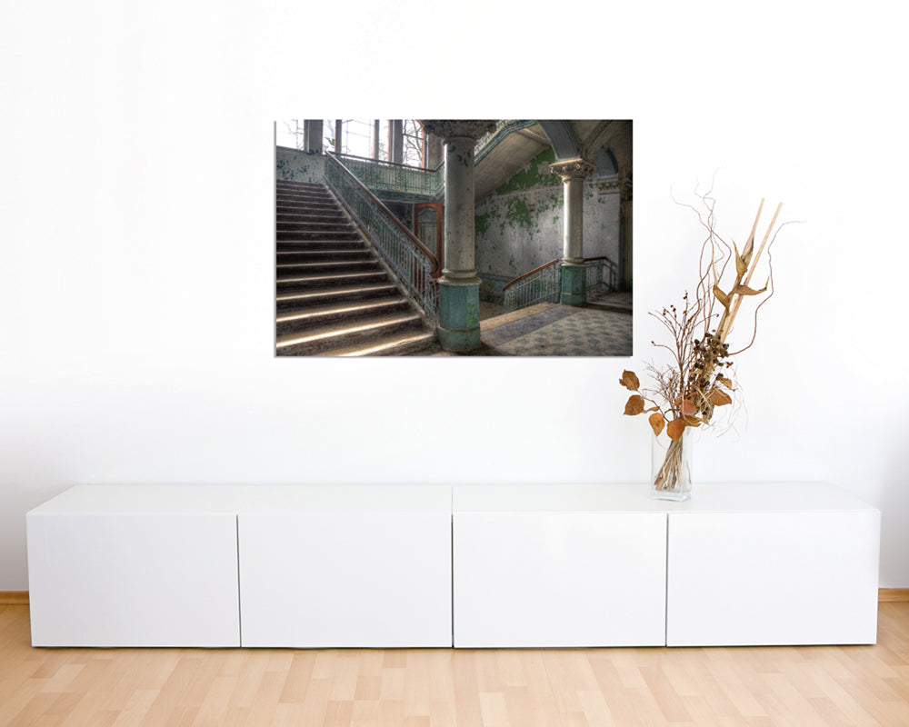 Tableau en aluminium Lost Place Staircase 1