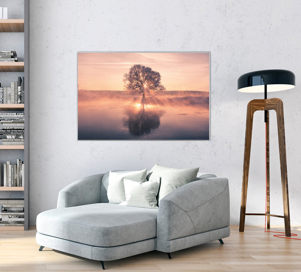 Tableau en aluminium avec reflet