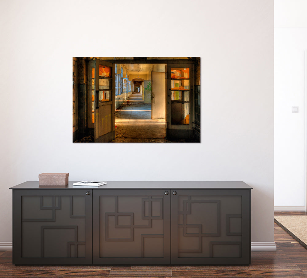 Tableau en aluminium Lost Place Hallway 3