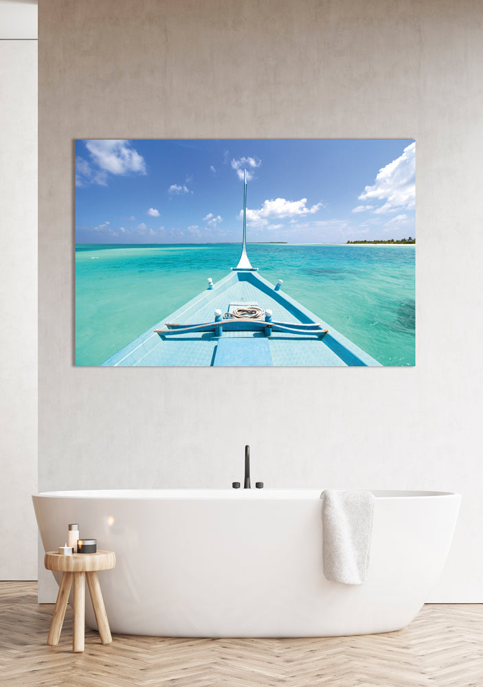 Tableau en aluminium Bateau dans les Caraïbes