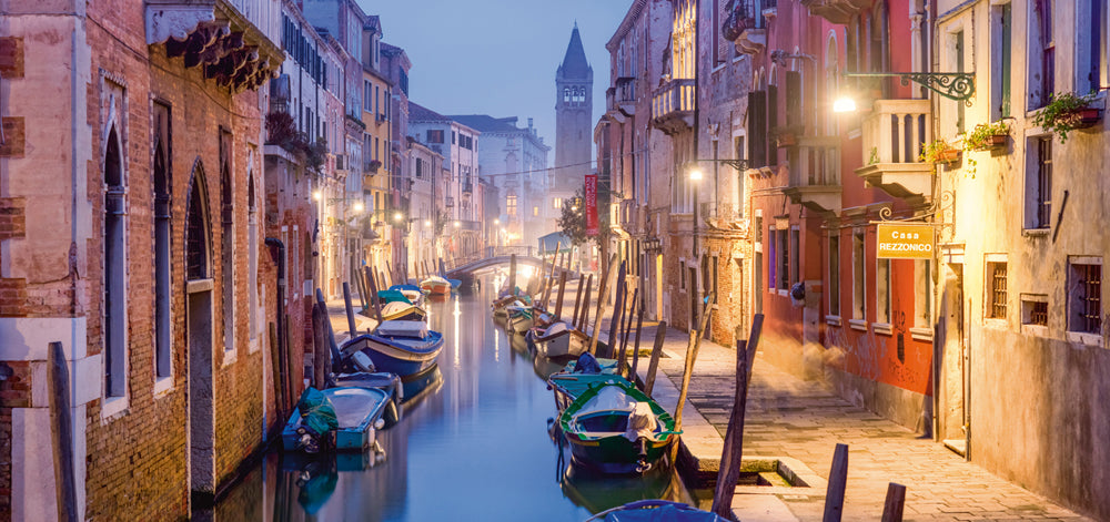 Aluminum picture Venice in the evening