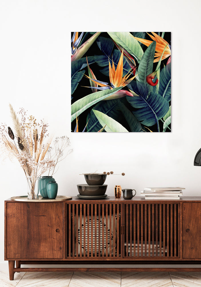 Aluminum picture Colorful Strelitzias