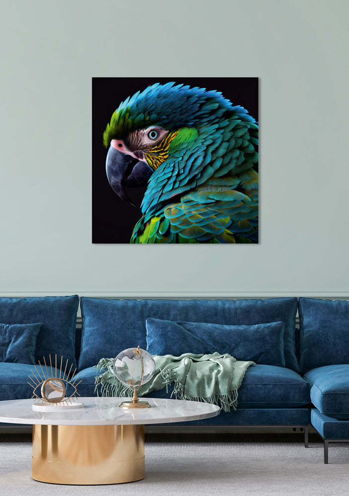Aluminum Picture Shimmering Parrot