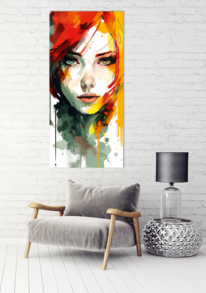 photo en aluminium Fille lumineuse