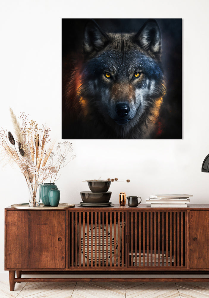 aluminum picture Mysterious Wolf