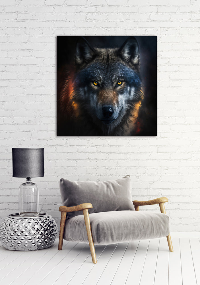 aluminum picture Mysterious Wolf