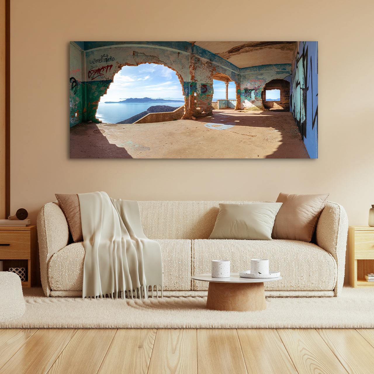 Alubild Lost Place am Meer