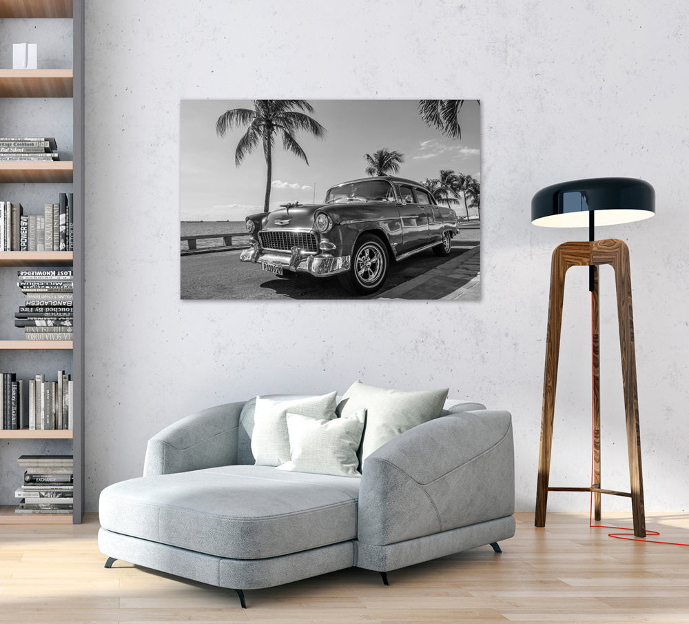 Tableau en aluminium Voitures anciennes à Cuba