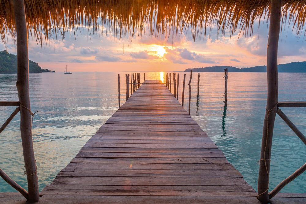 Image acoustique du quai dans les Caraïbes