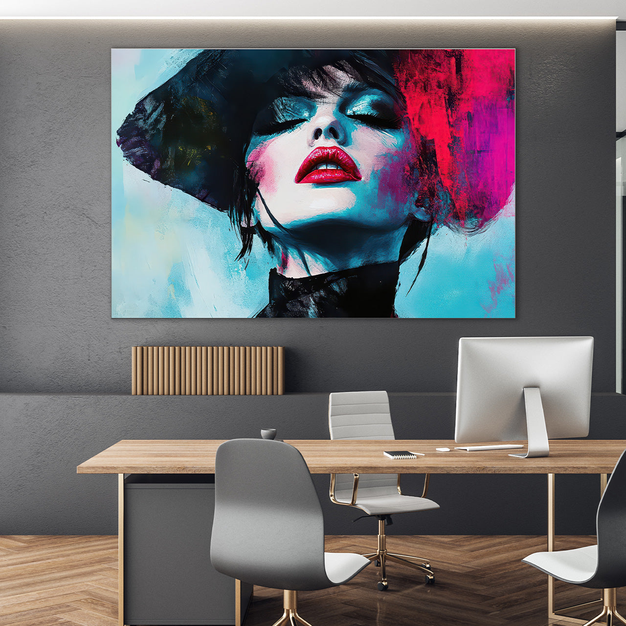 Tableau acoustique Pro Pink Splashed Diva