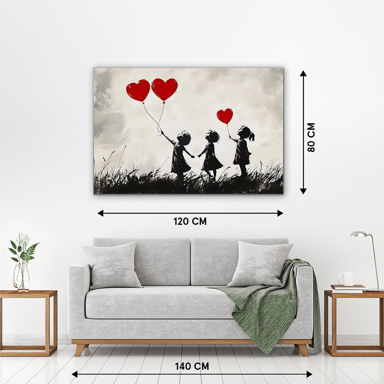 Tableau acoustique Slim Love Balloons