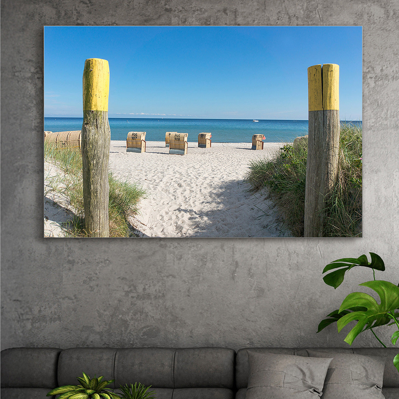 Akustikbild Slim Strandkörbe Meerblick