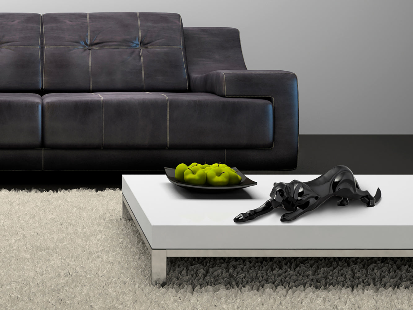 Skulptur Schleichender Panther