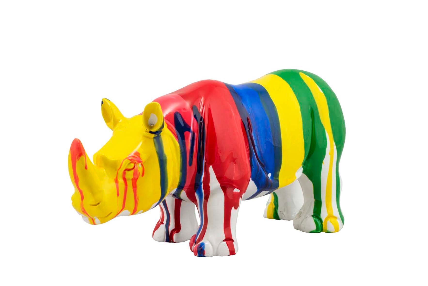 Skulptur Buntes Nashorn