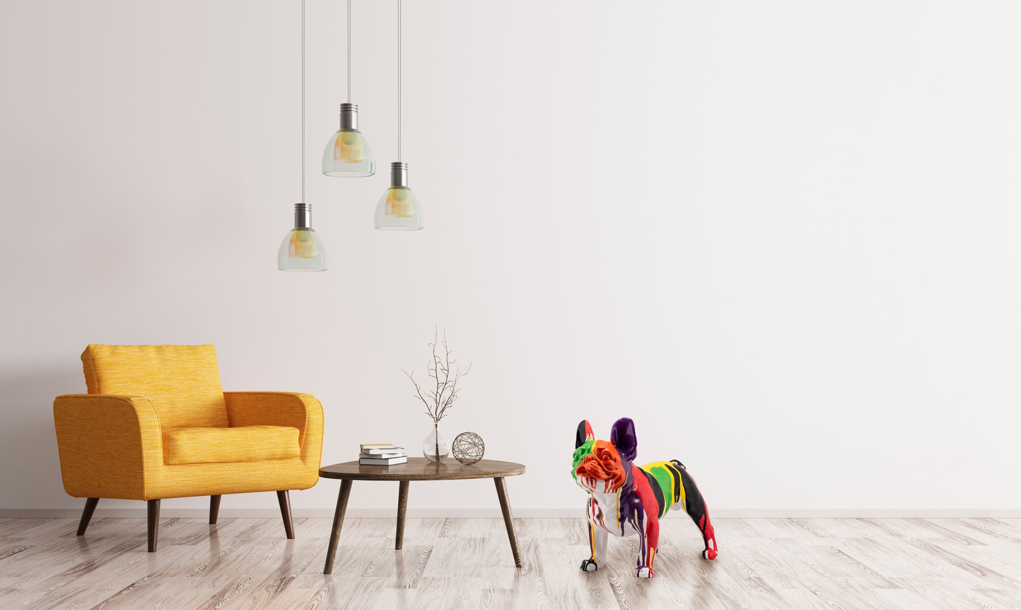 Skulptur Bunte Bulldogge