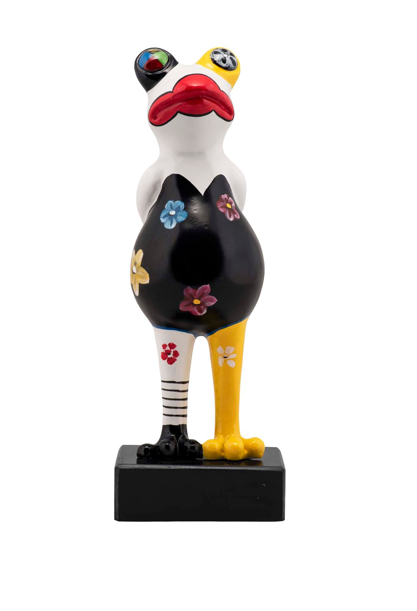 Skulptur Froschmädchen mit Blumen