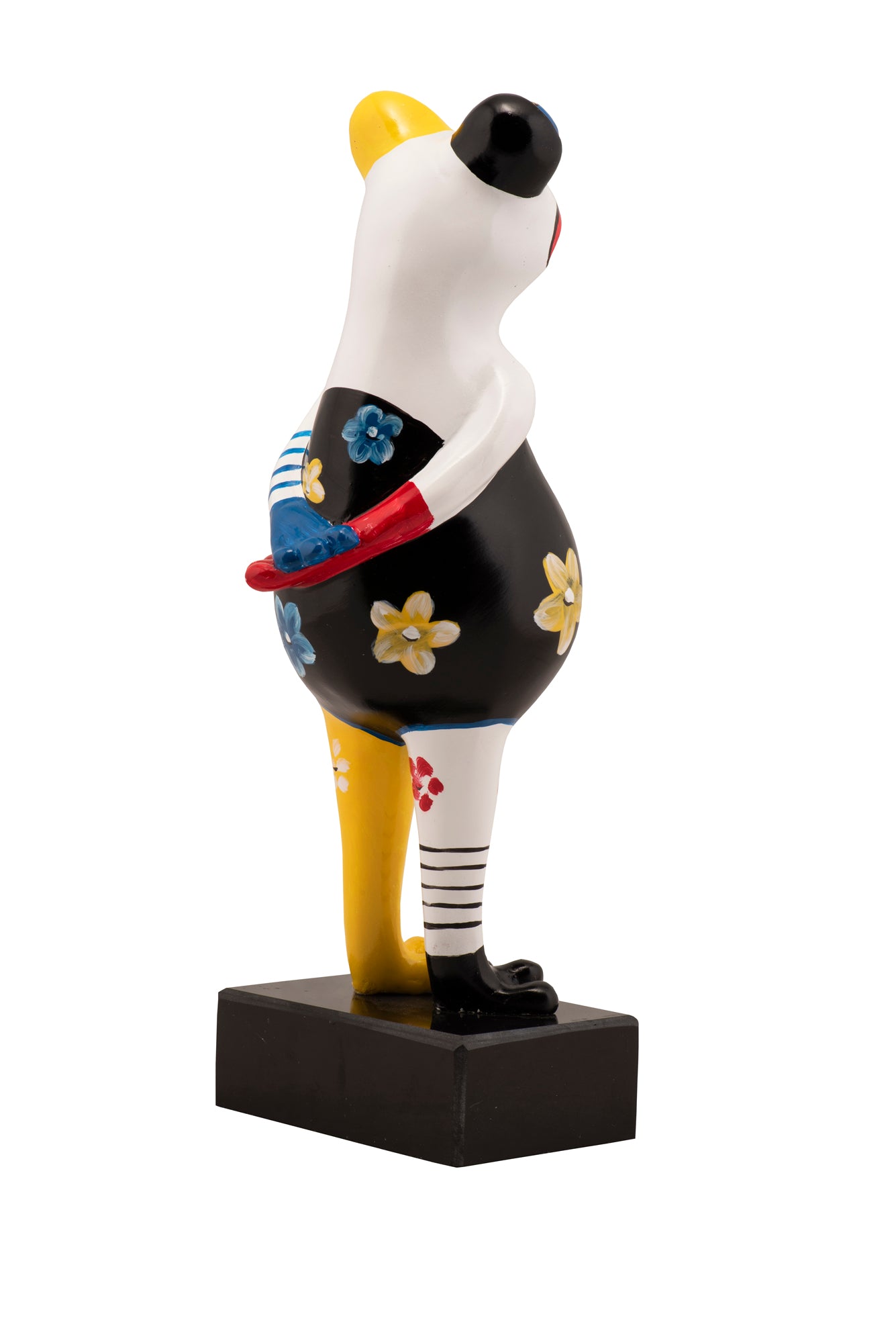 Skulptur Froschmädchen mit Blumen