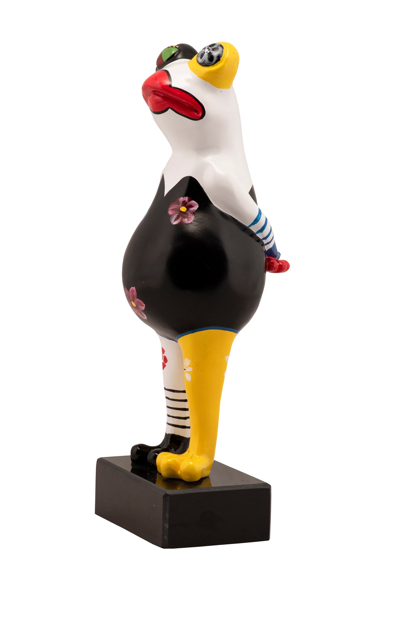 Skulptur Froschmädchen mit Blumen