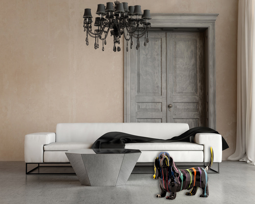 Skulptur Hund mit Schlappohren