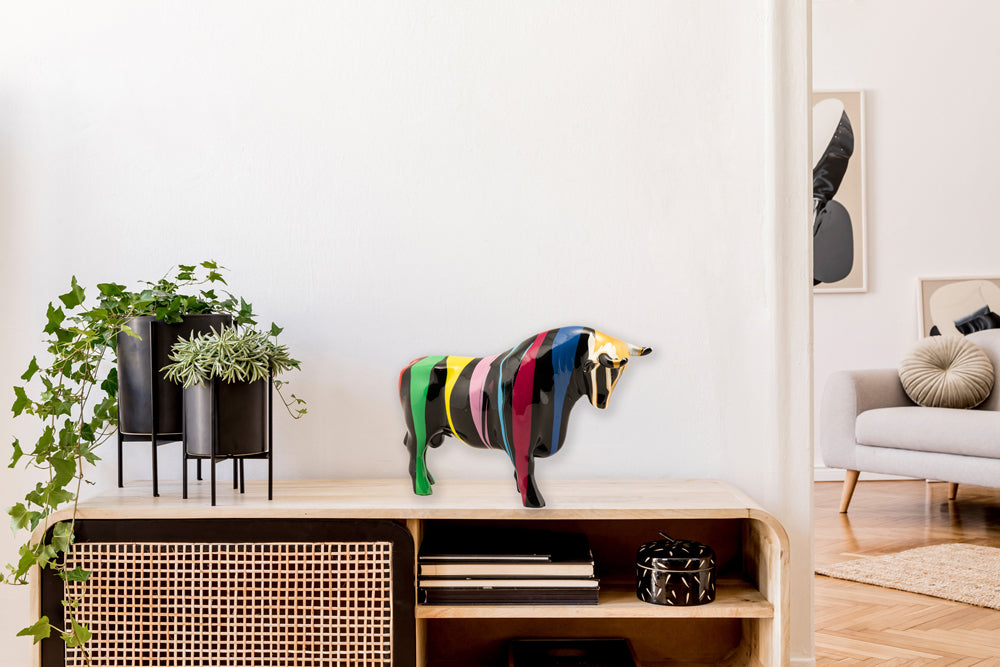 Skulptur Bunter Stier