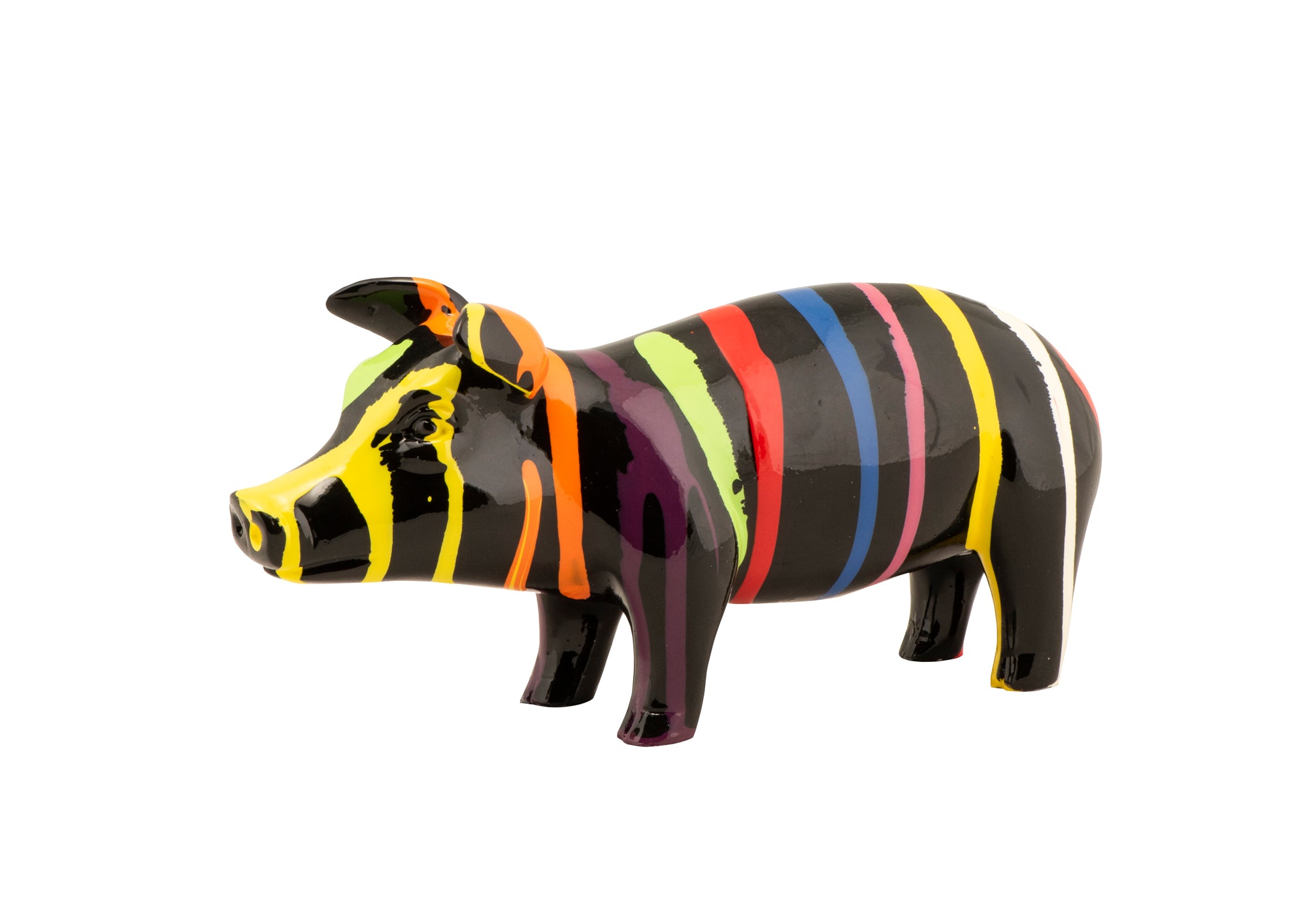 Skulptur Buntes Schweinchen