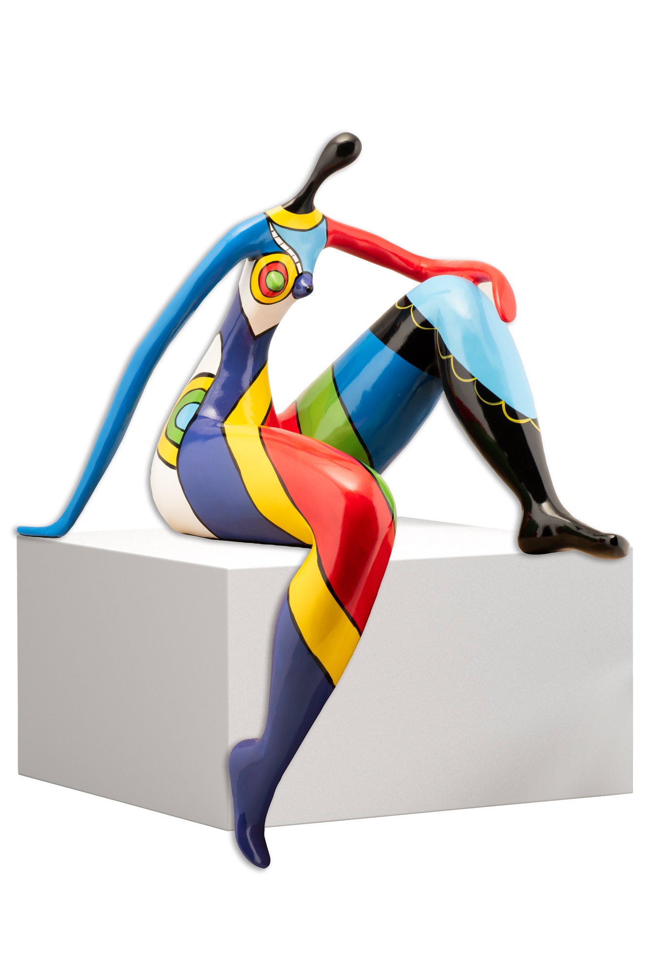 Skulptur Flower Power Mädchen