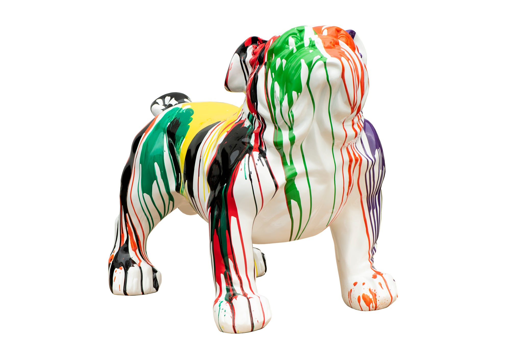 Skulptur Bunter Hund XL