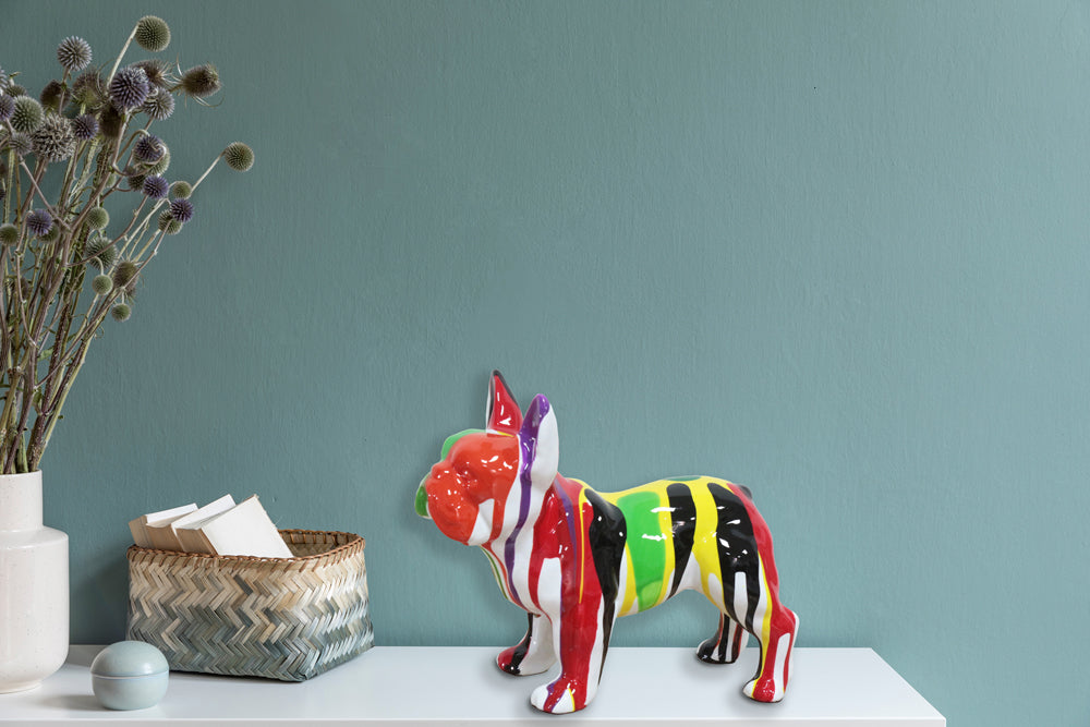 Skulptur Bunte Bulldogge