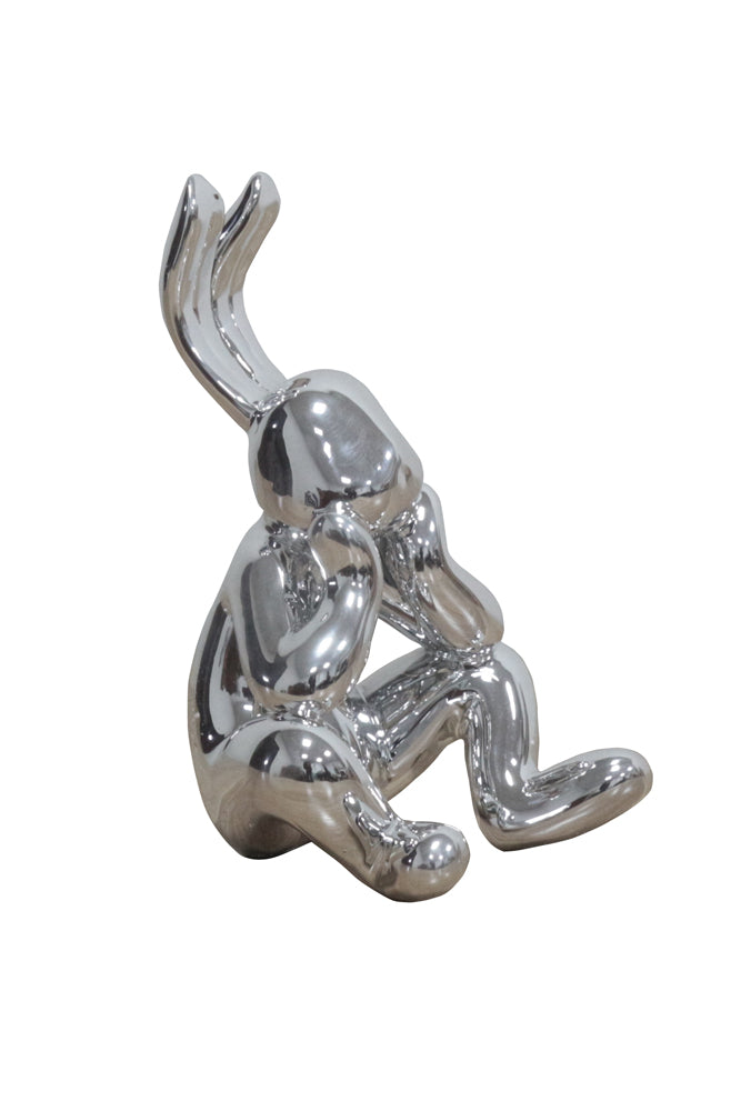Skulptur Silver Bunny
