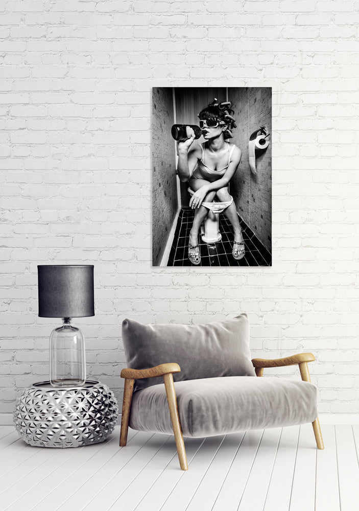 Glasbild Nach der Party!