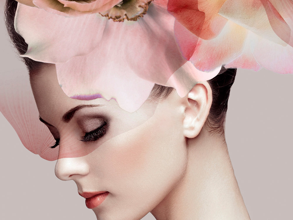 Glass Picture Beauty with Fantasy Hat
