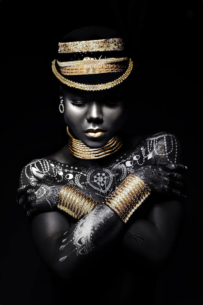 Mysterious beauty with hat and jewelry