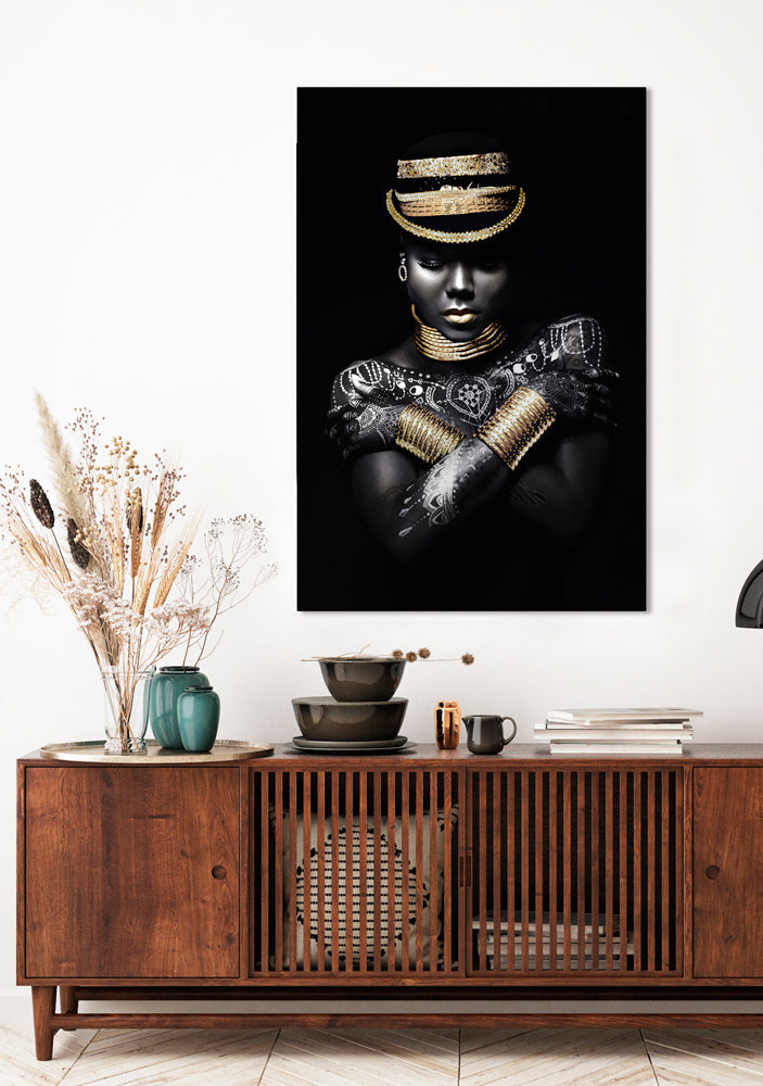 Mysterious beauty with hat and jewelry