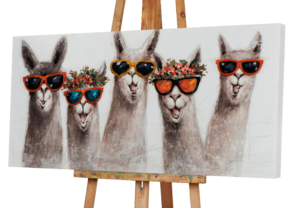 Peinture de Lamas à la mode