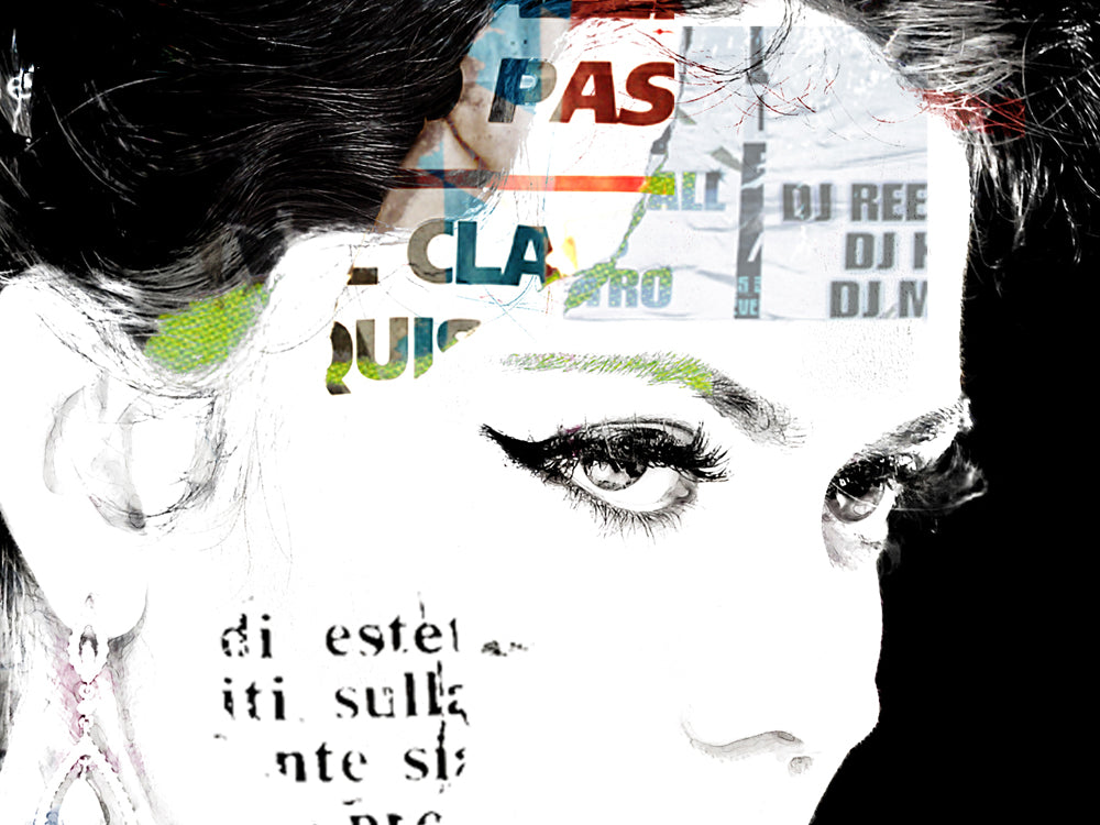Glasbild Street Art "Glamour Girl"
