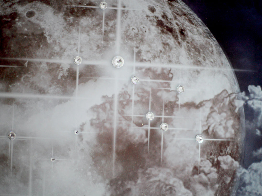 tableau en verre Glitter Moon