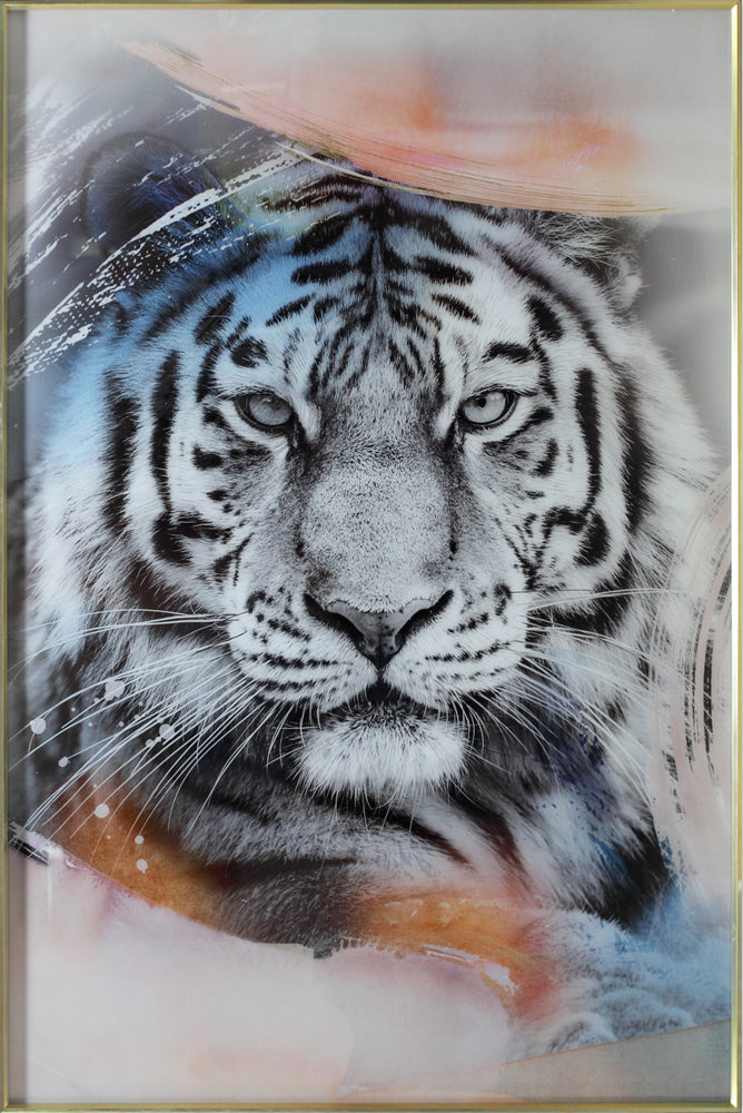 glass picture White Tiger