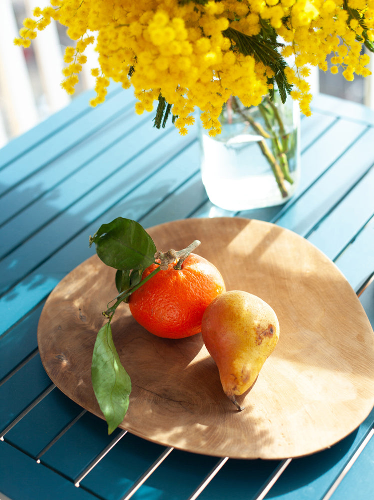 tableau en verre fruits et fleurs