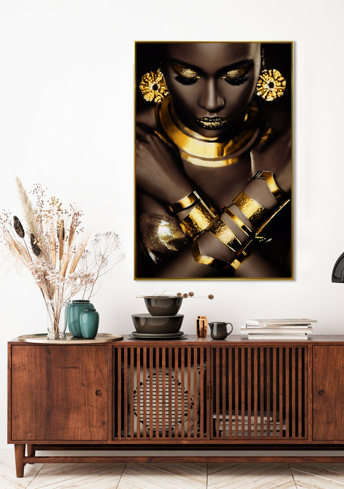 tableau en verre Golden Beauty