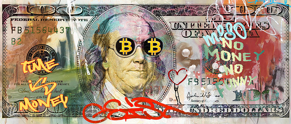 tableau en verre Money Art