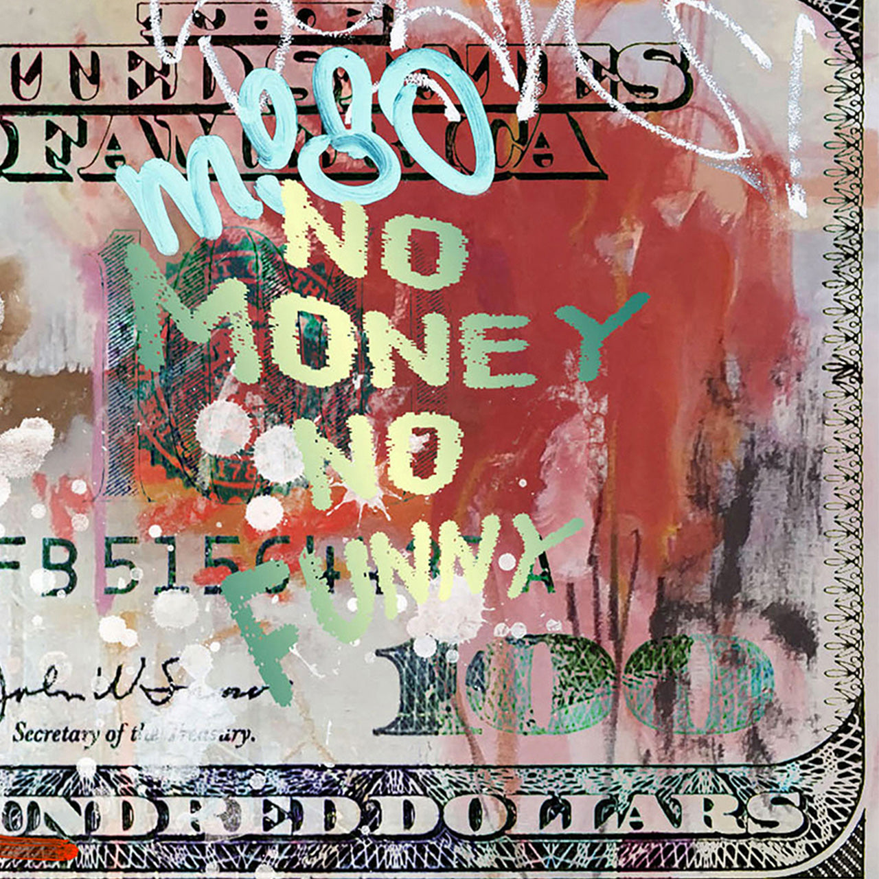 tableau en verre Money Art