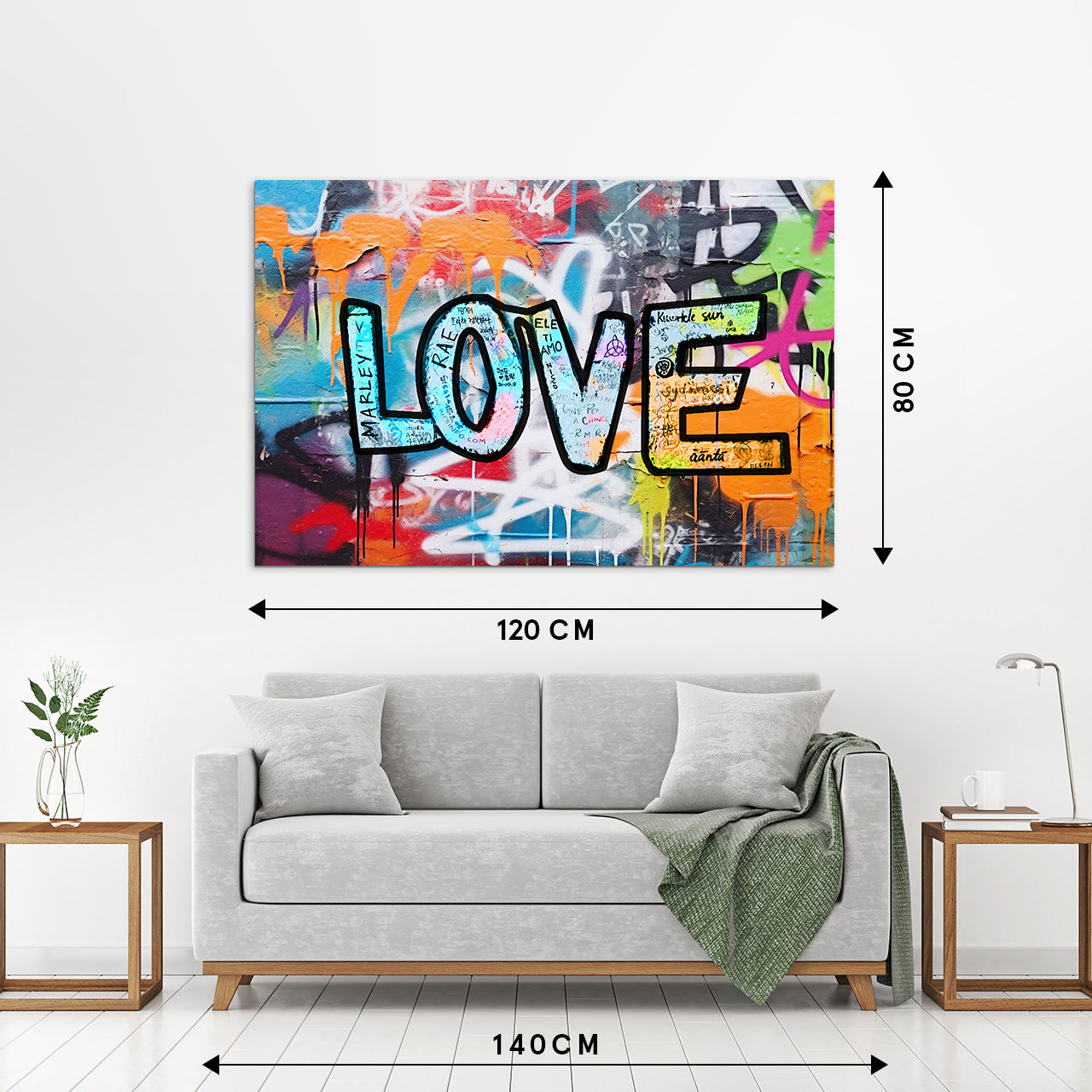 tableau sur verre Peindre le monde avec amour