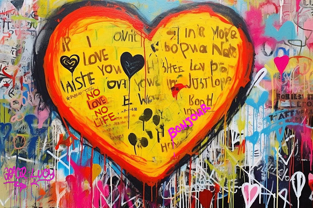 tableau en verre plein d'amour